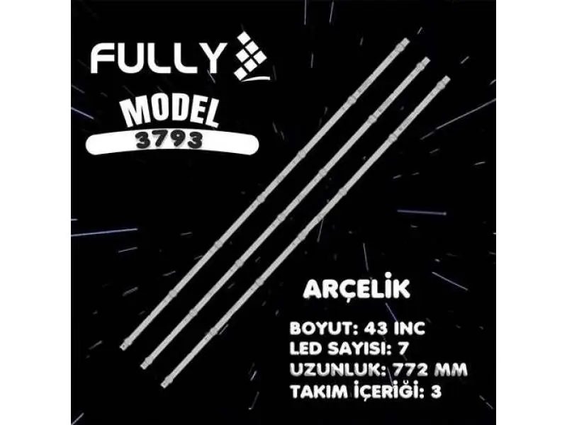 FULLY SET-3793 Arçelik/Beko/Grundıng 43 INC 3  ADET (SET) TV LED BAR