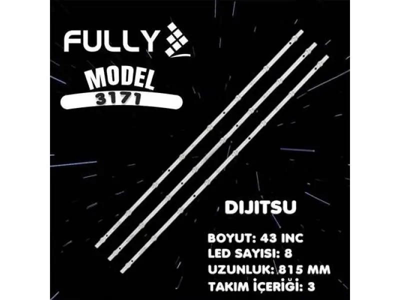 FULLY-SET-3171 DIJITSU 43 INC 3 ADET (SET) TV LED BAR FULLY-SET-3171 DIJITSU 43 INC 3 ADET (SET) TV LED BAR