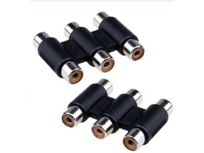 3 Rca Dişi 3 Rca Dişi Dönüştürücü Plastik Jak 3 Rca Dişi 3 Rca Dişi Dönüştürücü Plastik Jak
