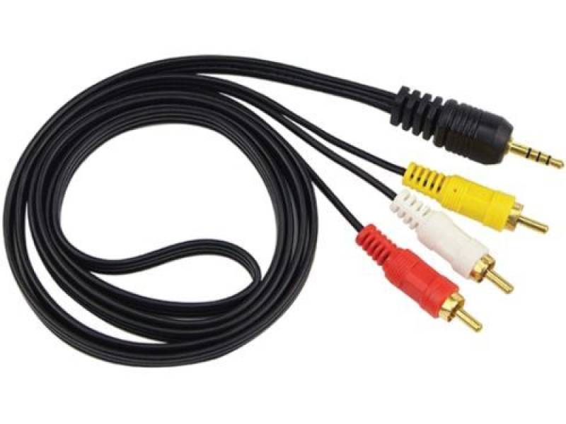 3 Rca 3.5mm stereo 1.5mt Kablo
