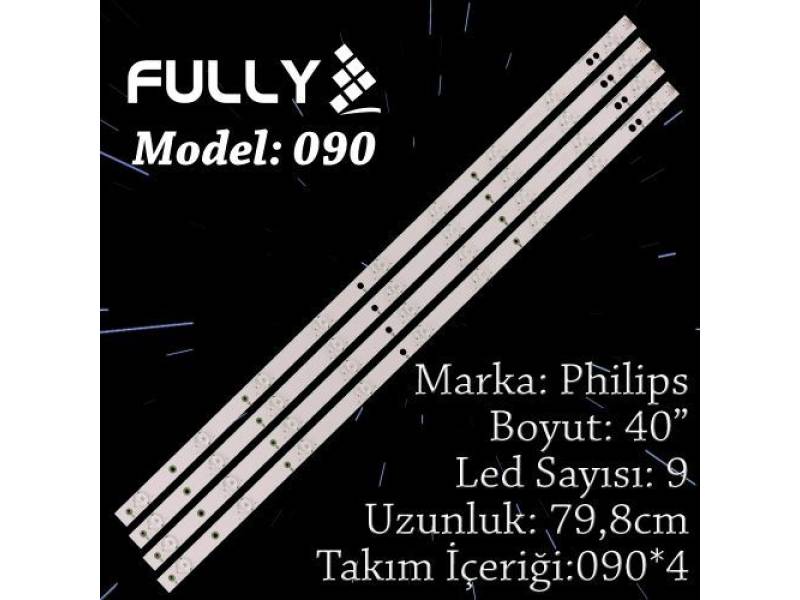 FULLY SET-090 PHILIPS 40 INC 4  ADET (SET) TV LED BAR