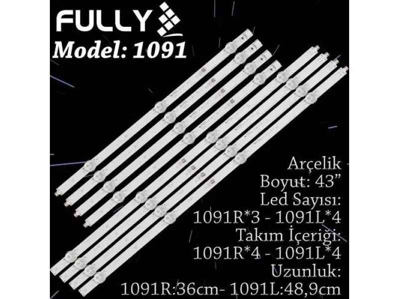 FULLY-SET-1091 ARÇELİK 43 INC 4L+4R ADET (SET) TV LED BAR FULLY-SET-1091 ARÇELİK 43 INC 4L+4R ADET (SET) TV LED BAR