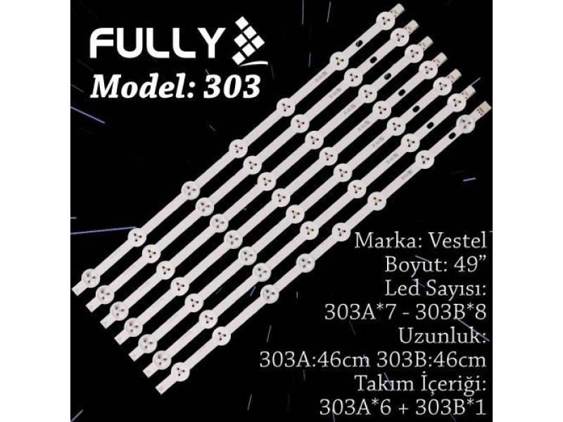 FULLY- SET-303 VESTEL 49 INC 6A+1B ADET (SET) TV LED BAR FULLY- SET-303 VESTEL 49 INC 6A+1B ADET (SET) TV LED BAR
