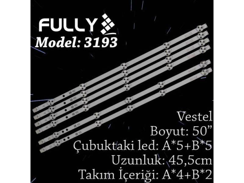 FULLY SET-3193 VESTEL 50 INC 4A+2B ADET (SET) TV LED BAR FULLY SET-3193 VESTEL 50 INC 4A+2B ADET (SET) TV LED BAR