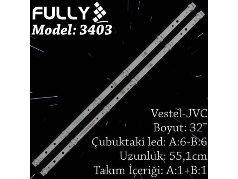FULLY SET-3403 VESTEL/JVC 32 INC 1A+1B ADET (SET) TV LED BAR FULLY SET-3403 VESTEL/JVC 32 INC 1A+1B ADET (SET) TV LED BAR