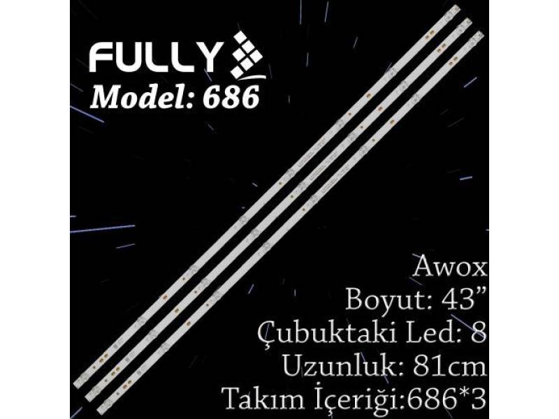 FULLY SET-686 AWOX 43 INC 3 ADET (SET) TV LED BAR FULLY SET-686 AWOX 43 INC 3 ADET (SET) TV LED BAR