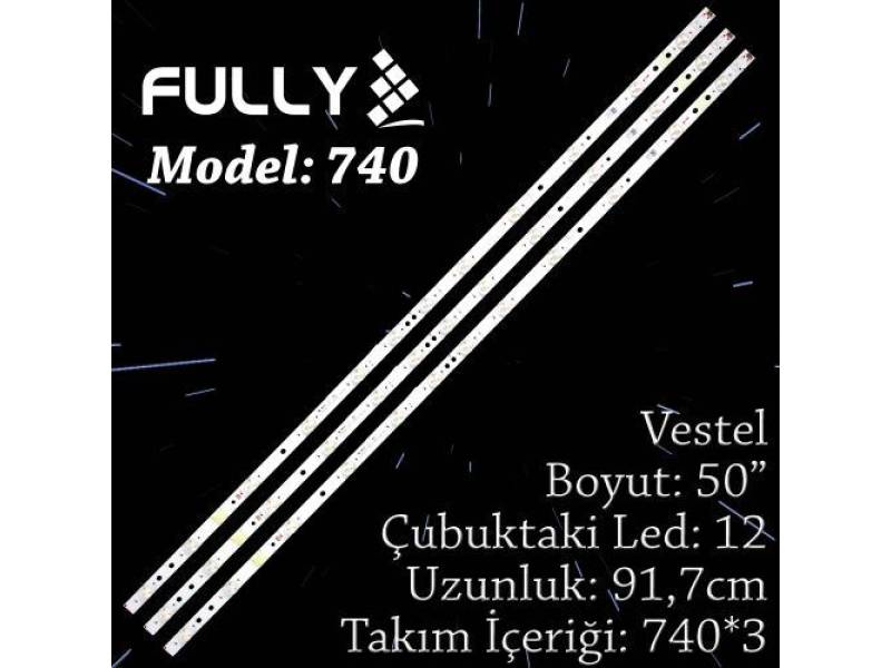 FULLY SET-740 VESTEL 50 INC 3 ADET (SET) TV LED BAR FULLY SET-740 VESTEL 50 INC 3 ADET (SET) TV LED BAR