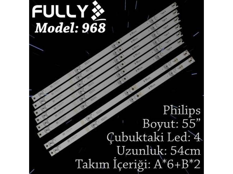 FULLY-SET-968 PHILIPS 55 INC 6A+2B ADET (SET) TV LED BAR FULLY-SET-968 PHILIPS 55 INC 6A+2B ADET (SET) TV LED BAR
