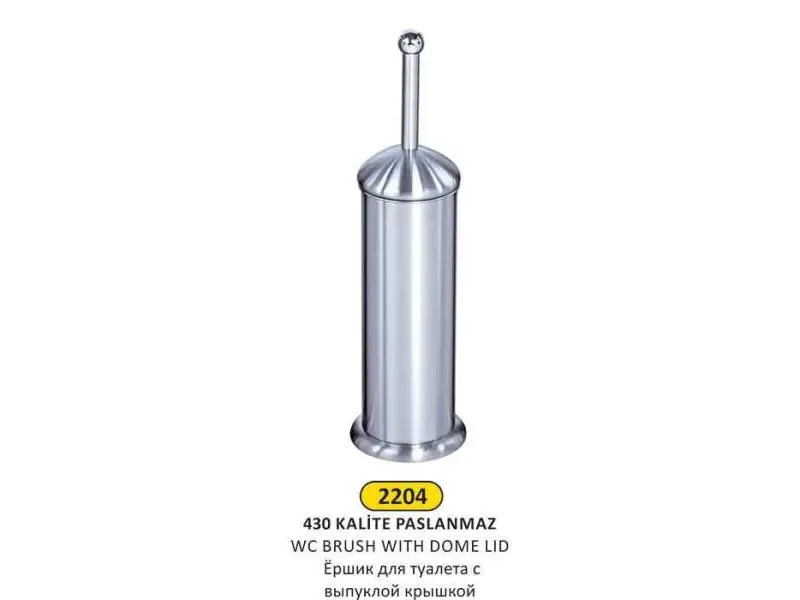 Arı Metal 2204 Wc Klozet Fırçası Kubbeli Kapak Arı Metal 2204 Wc Klozet Fırçası Kubbeli Kapak