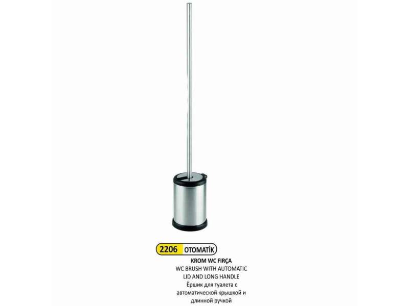 Arı Metal 2206 Wc Fırça Otomatik Kapaklı Uzun Saplı