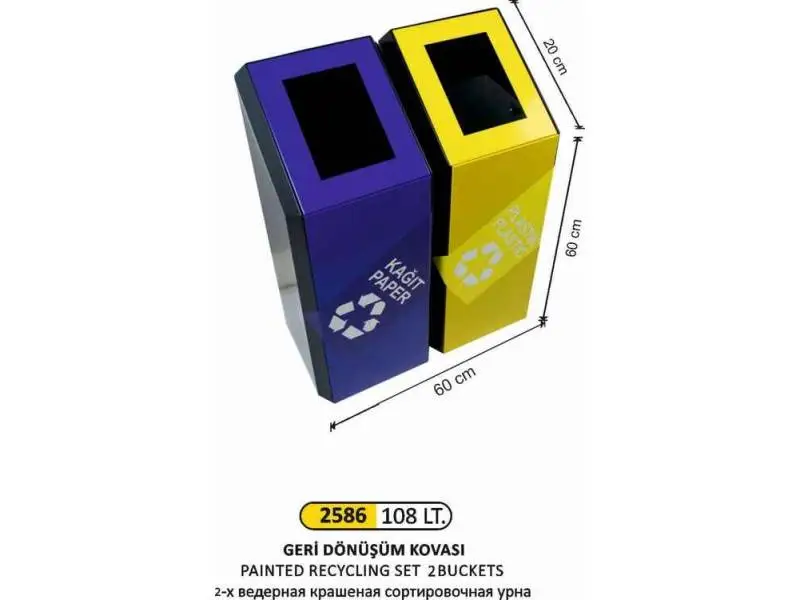 Arı Metal 2586 Geri Dönüşüm Elips Kovalı 2 Li Boyalı Arı Metal 2586 Geri Dönüşüm Elips Kovalı 2 Li Boyalı