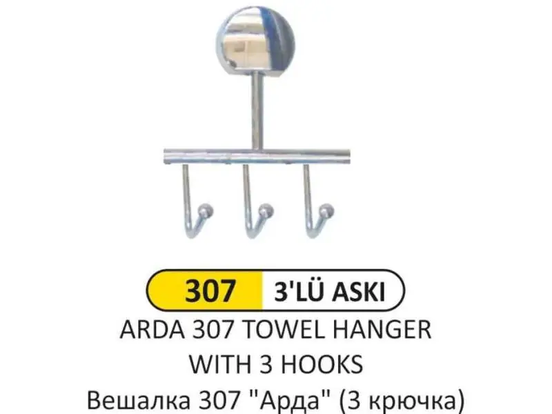 Arı Metal 307 Arda 3 Lü Havlu Askı 541 Arı Metal 307 Arda 3 Lü Havlu Askı 541