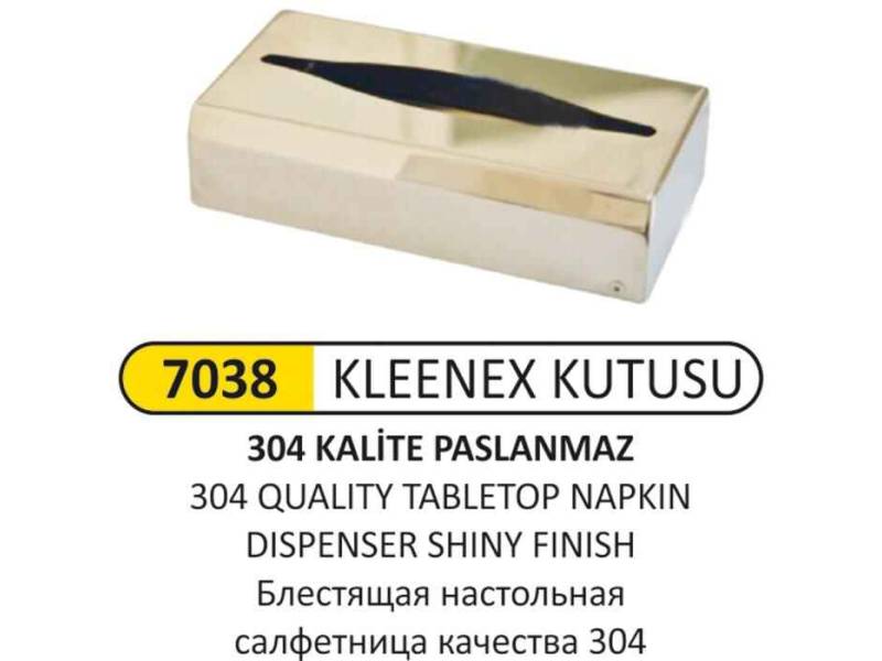 Arı Metal 7038 Kleenex Kutusu Parlak 304 Kalite