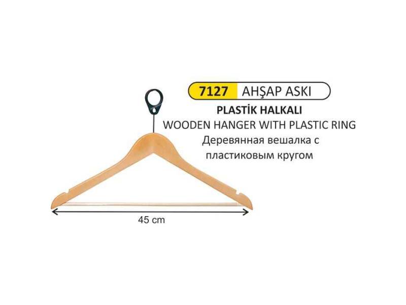 Arı Metal 7127 Askı Ahşap Plastik Halkalı