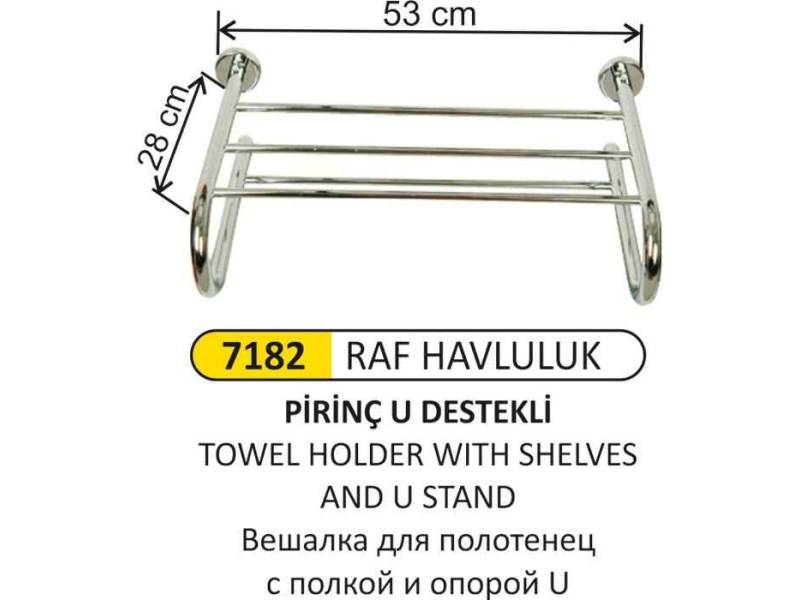 Arı Metal 7182 U Destekli Raf Havluluk