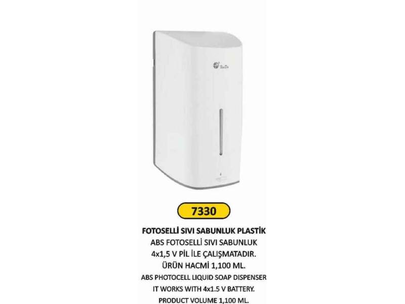 Arı Metal 7330 Fotoselli Sıvı Sabunluk Plastik 1100 ML Pilli