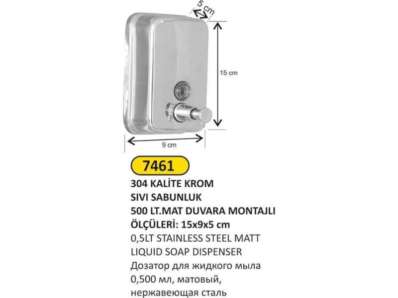 Arı Metal 7461 Paslanmaz Sıvı Sabunluk 500 ML Mat