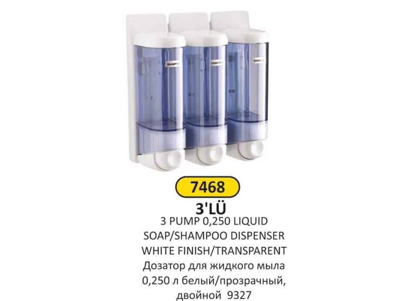 Arı Metal 7468 Sıvı Sabunluk 250 ML Beyaz Şeffaf 3 lü