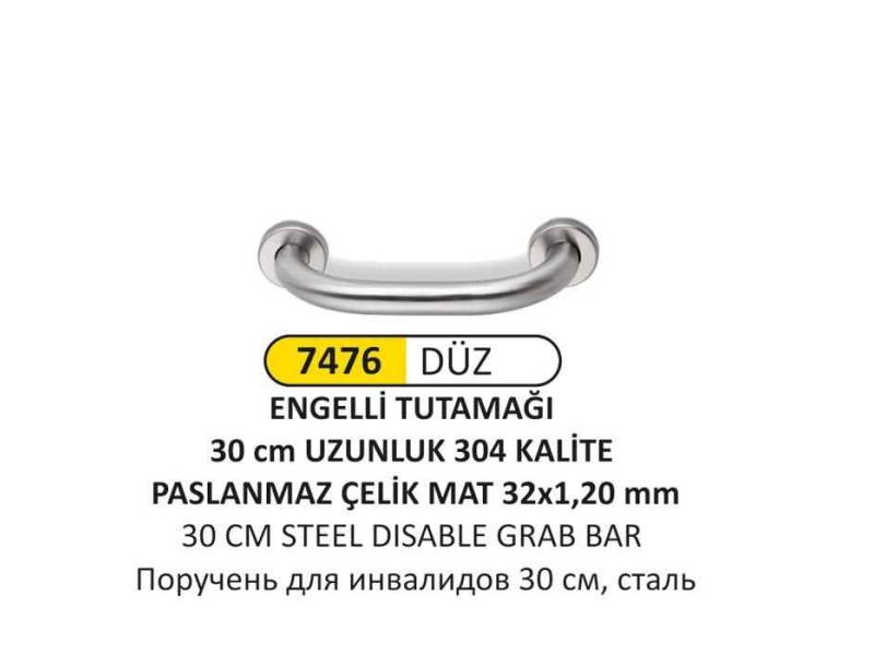 Arı Metal 7476 Engelli Tutamak 30 Cm Çelik