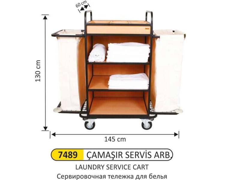 Arı Metal 7489 Çamaşır Servis Arabası