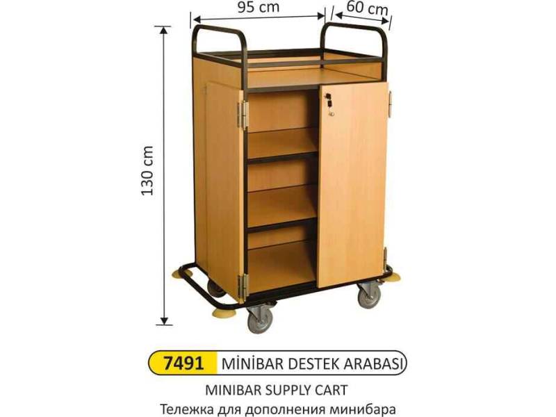 Arı Metal 7491 Minibar Destek Arabası