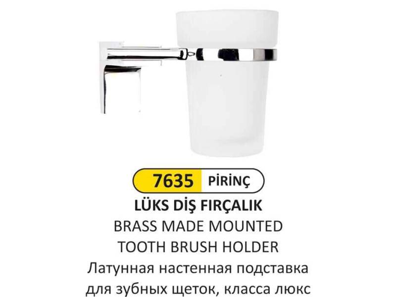 Arı Metal 7635 Pirinç Lüks Montajlı Diş Fırçalık