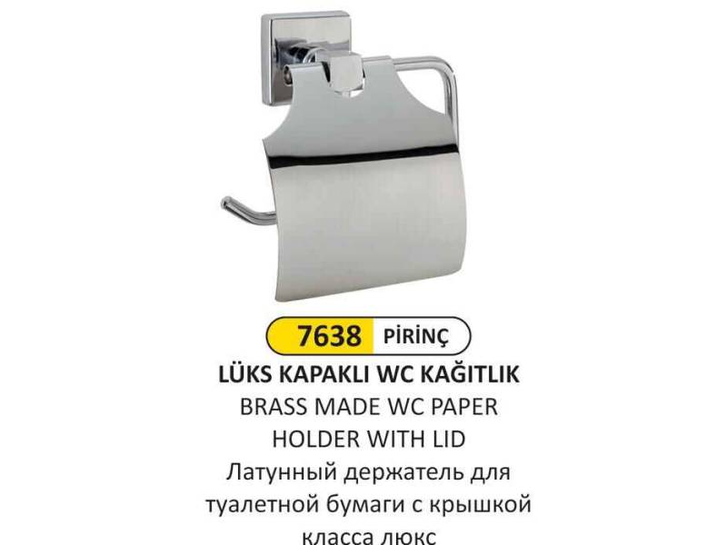 Arı Metal 7638 Lüks Pirinç Wc Kağıtlık Kapaklı