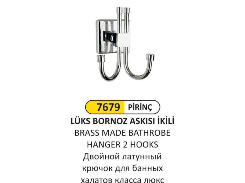 Arı Metal 7679 Lüks Prinç Bornoz Askısı İkili