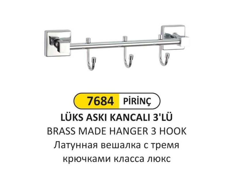 Arı Metal 7684 Lüks Askı Kancalı 3 Lü Prinç