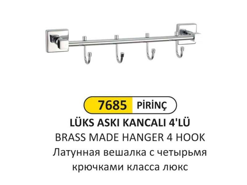 Arı Metal 7685 Lüks Askı Kancalı 4 Lü Prinç