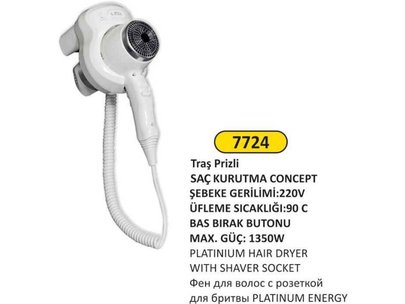 Arı Metal 7724 Saç Kurutma Makinesi Platinium Energy Traş Pirizli