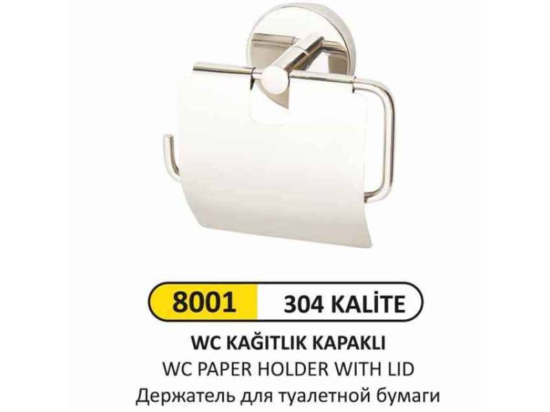 Arı Metal 8001 Wc Kağıtlık Kapaklı 304 Kalite