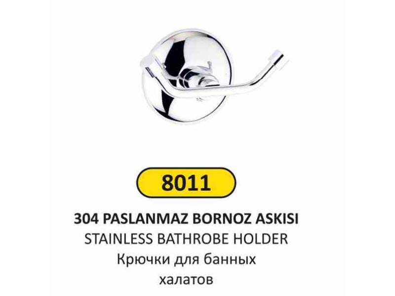 Arı Metal 8011 Çiftli Bornoz Askılığı 304 Kalite