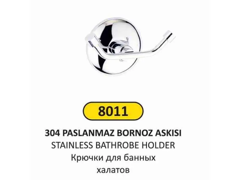 Arı Metal 8011 Çiftli Bornoz Askılığı 304 Kalite Arı Metal 8011 Çiftli Bornoz Askılığı 304 Kalite
