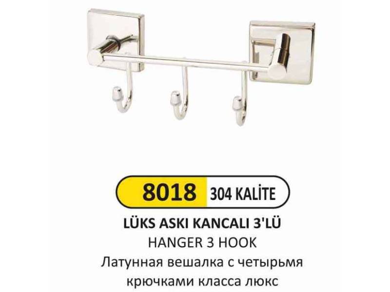 Arı Metal 8018 3 Lü Askılık Lüks 304 Kalite