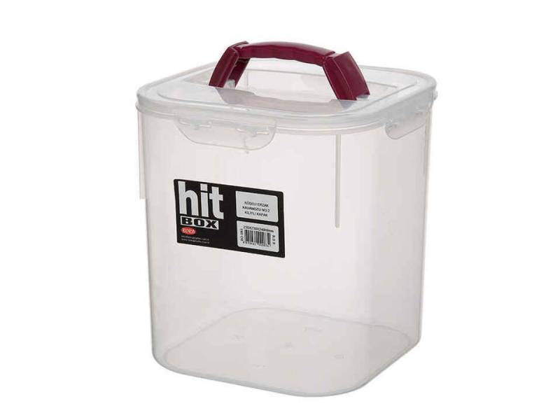 Bora BO083 Köşeli Erzak Kavanozu 9 Litre Kilitli Kapak