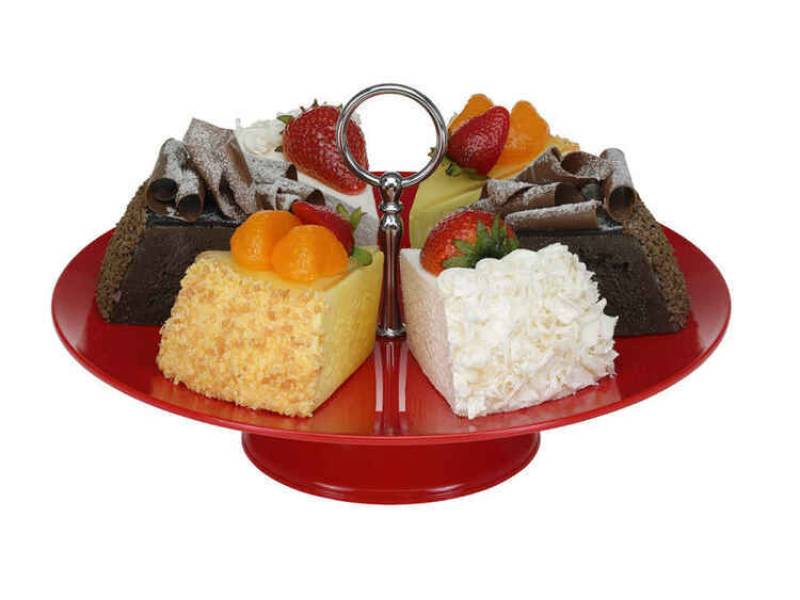 Bora BO384 Gastronomi Teşhir Tepsisi Ayaklı Yuvarlak 30 Cm