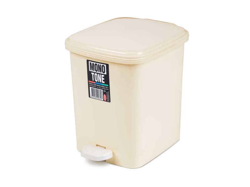 Bora BO639 Pedallı Çöp Kovası Köşeli 5 Litre