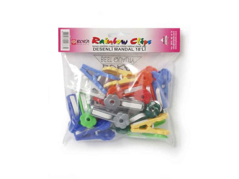 Bora BO687 Plastik Mandal Desenli 18 Adet