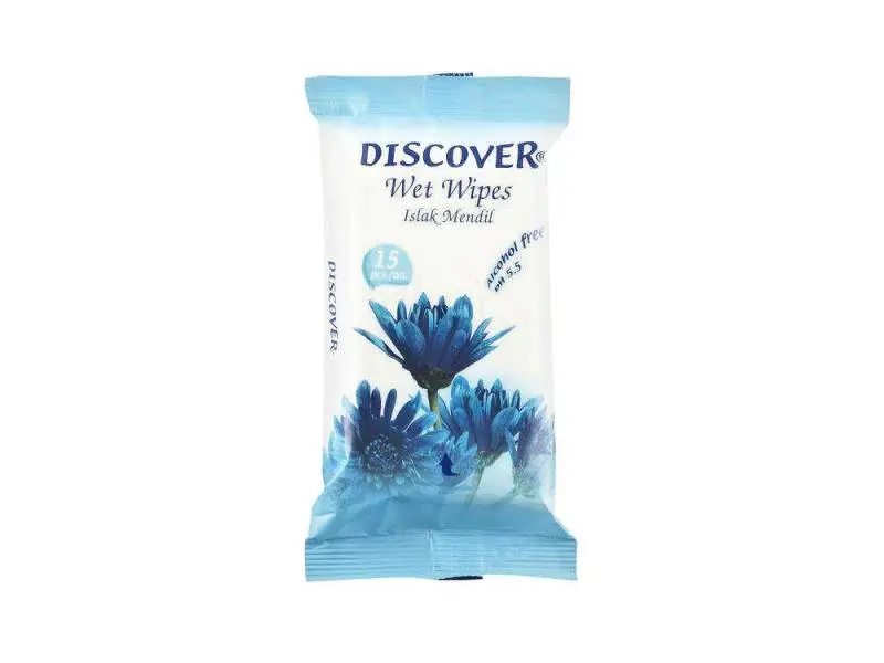 Discover Islak Mendil 15 li Mavi Discover Islak Mendil 15 li Mavi