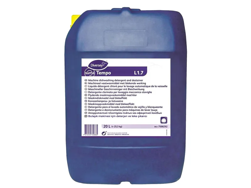 Diversey Suma Tempo L1.7 Klorlu Bulaşık Makinesi Deterjanı 20 L Diversey Suma Tempo L1.7 Klorlu Bulaşık Makinesi Deterjanı 20 L