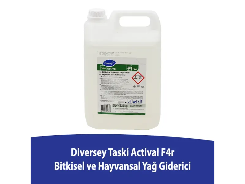 Diversey Taski Actival Bitkisel ve Hayvansal Yağ Giderici F4r 5L/5,25 Kg Diversey Taski Actival Bitkisel ve Hayvansal Yağ Giderici F4r 5L/5,25 Kg