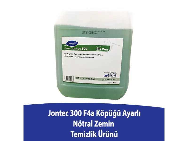 Diversey Taski Jontec 300 F4A Nötral Zemin Temizlik Deterjanı 20 L Diversey Taski Jontec 300 F4A Nötral Zemin Temizlik Deterjanı 20 L