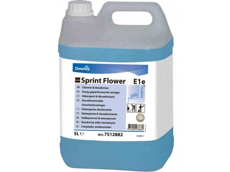 Diversey Taski Sprint Flower Kalıcı Parfümlü Yüzey Temizleyici 5 Lt
