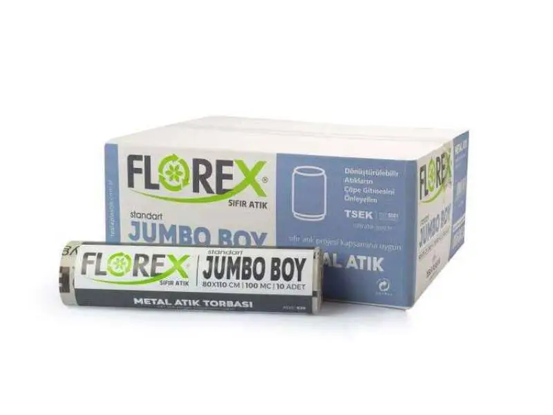 Florex Metal Atık Çöp Poşeti 80x110 800 GR 10 Rulo