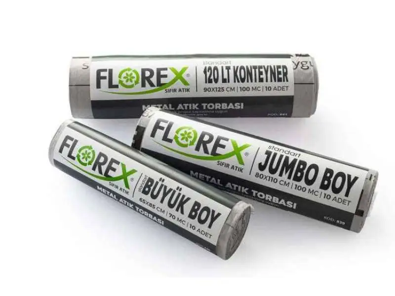 Florex Metal Atık Çöp Poşeti 80x110 800 GR 10 Rulo Florex Metal Atık Çöp Poşeti 80x110 800 GR 10 Rulo