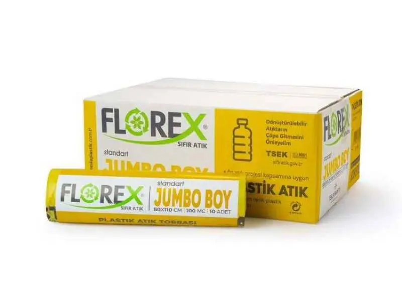 Florex Plastik Atık Çöp Poşeti 80x110 800 GR 10 Rulo Florex Plastik Atık Çöp Poşeti 80x110 800 GR 10 Rulo