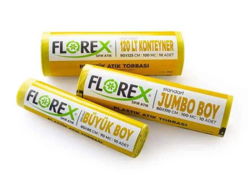 Florex Plastik Atık Çöp Poşeti 80x110 800 GR 10 Rulo Florex Plastik Atık Çöp Poşeti 80x110 800 GR 10 Rulo
