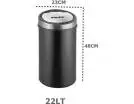Palex SP-22 Sensörlü Çöp Kovası 22 Litre Metal Siyah Palex SP-22 Sensörlü Çöp Kovası 22 Litre Metal Siyah
