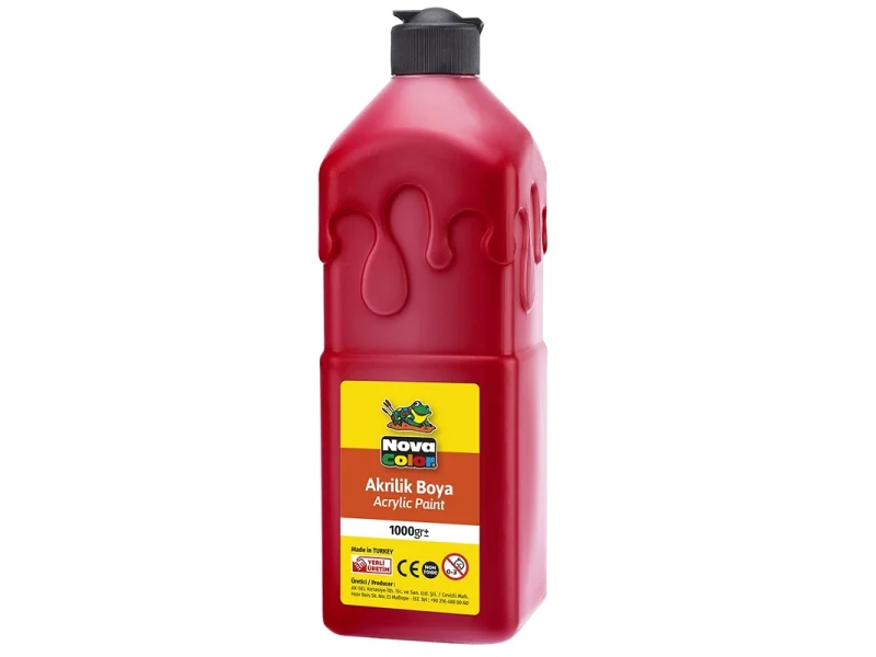 NOVA COLOR AKRİLİK BOYA KIRMIZI 1 KG. NC-222 NOVA COLOR AKRİLİK BOYA KIRMIZI 1 KG. NC-222